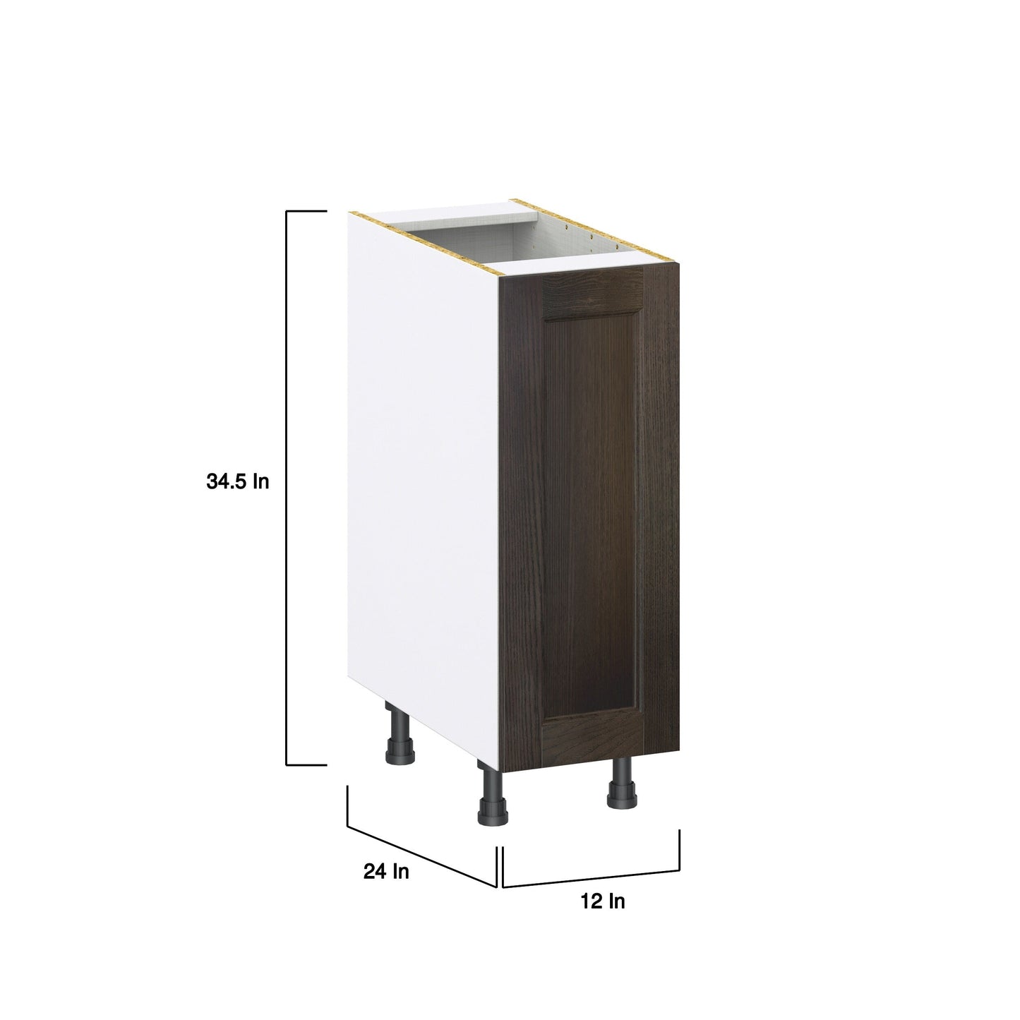 Hugo&Borg Montclaire 12-in W x 34.5-in H x 24-in D Wood 3-Drawers Base Fully Assembled Cabinet (Recessed Panel Shaker Style)