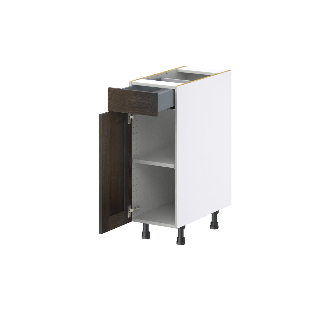 Hugo&Borg Montclaire 12-in W x 34.5-in H x 24-in D Wood 1-Drawer Base Fully Assembled Cabinet (Recessed Panel Shaker Style)