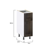 Hugo&Borg Montclaire 12-in W x 34.5-in H x 25-in D Wood 1-Drawer Base Fully Assembled Cabinet (Recessed Panel Shaker Style)