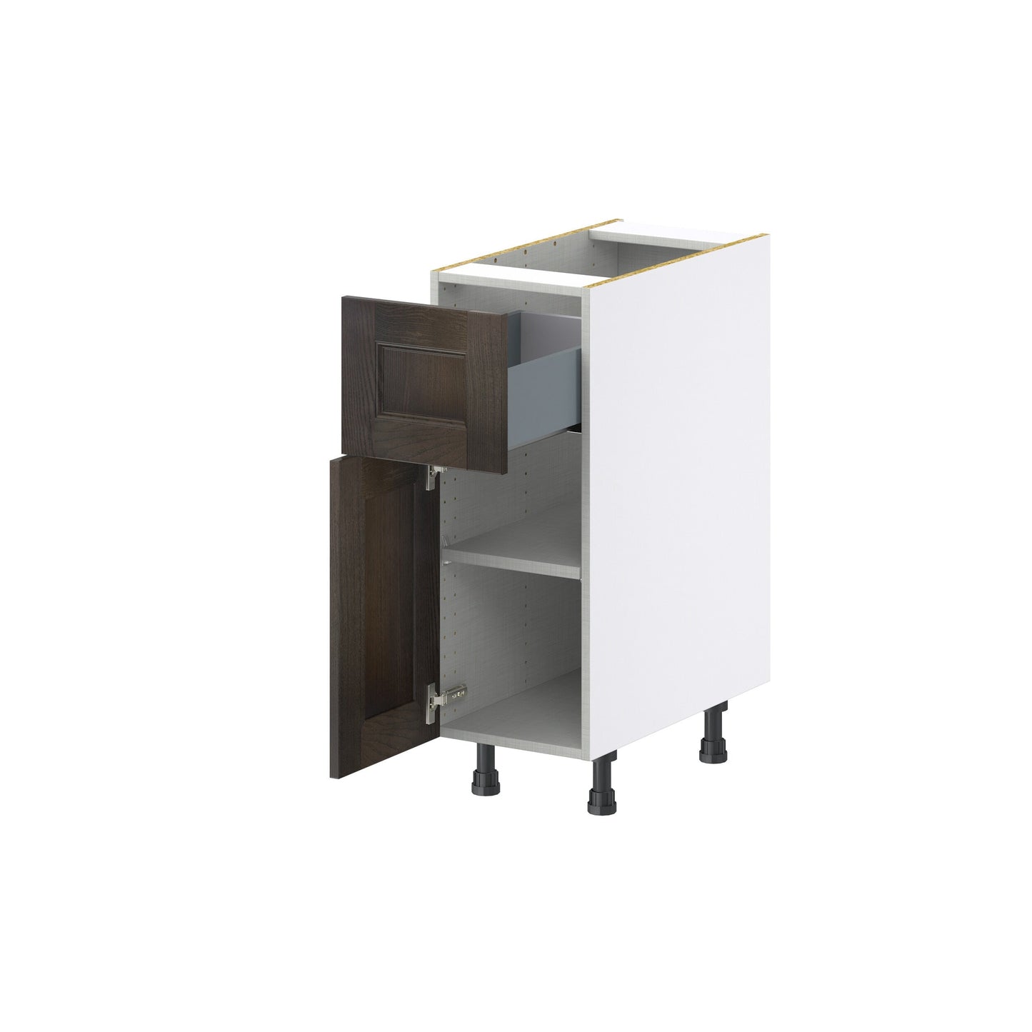 Hugo&Borg Montclaire 12-in W x 34.5-in H x 25-in D Wood 1-Drawer Base Fully Assembled Cabinet (Recessed Panel Shaker Style)