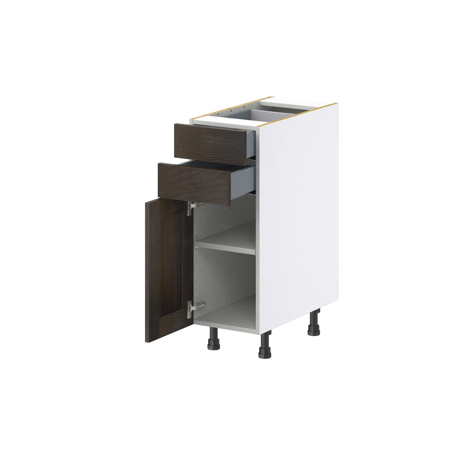 Hugo&Borg Montclaire 12-in W x 34.5-in H x 24-in D Wood 2-Drawers Base Fully Assembled Cabinet (Recessed Panel Shaker Style)