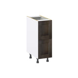 Hugo&Borg Montclaire 12-in W x 34.5-in H x 24-in D Wood 2-Drawer Base Fully Assembled Cabinet (Recessed Panel Style)
