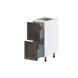 Hugo&Borg Montclaire 12-in W x 34.5-in H x 24-in D Wood 2-Drawer Base Fully Assembled Cabinet (Recessed Panel Style)