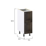 Hugo&Borg Montclaire 12-in W x 34.5-in H x 24-in D Wood 2-Drawer Base Fully Assembled Cabinet (Recessed Panel Style)