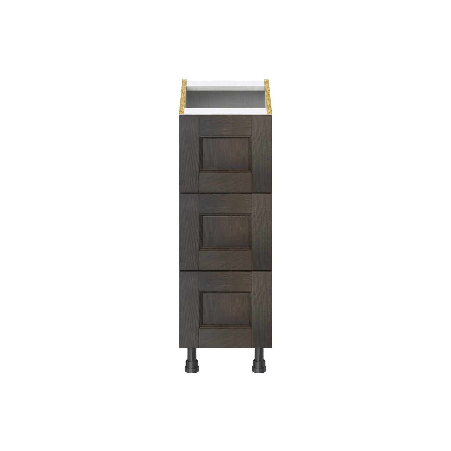 Hugo&Borg Montclaire 12-in W x 34.5-in H x 24-in D Wood 3-Drawer Base Fully Assembled Cabinet (Recessed Panel Style)