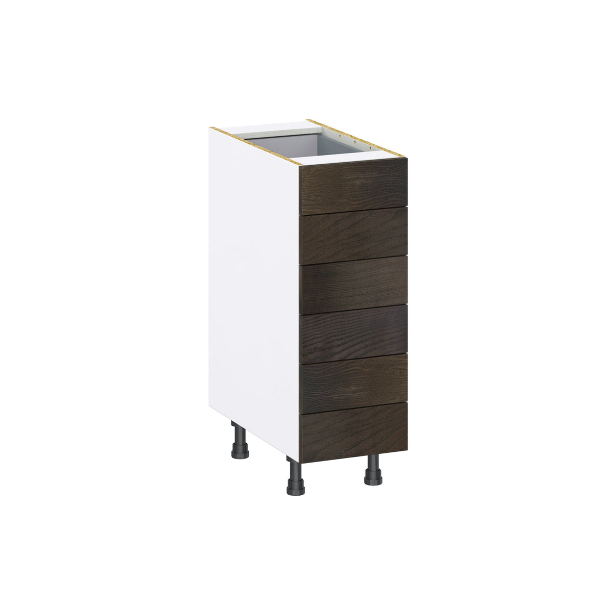 Hugo&Borg Montclaire 12-in W x 34.5-in H x 24-in D Wood 6-Drawer Base Fully Assembled Cabinet (Recessed Panel Style)