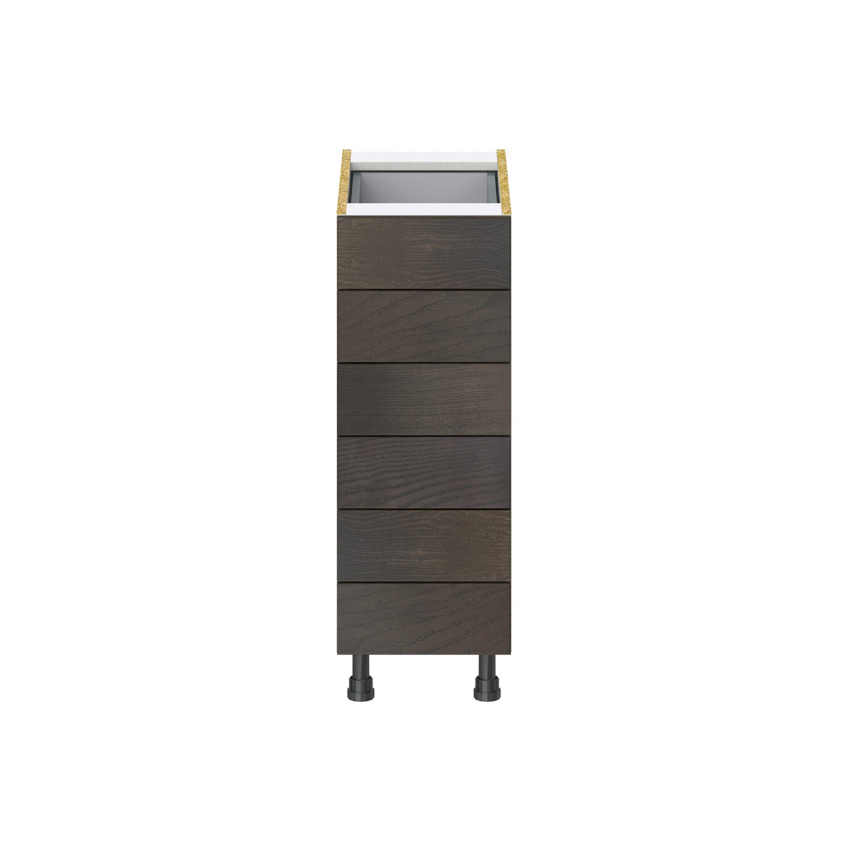 Hugo&Borg Montclaire 12-in W x 34.5-in H x 24-in D Wood 6-Drawer Base Fully Assembled Cabinet (Recessed Panel Style)