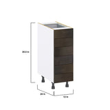 Hugo&Borg Montclaire 12-in W x 34.5-in H x 24-in D Wood 6-Drawer Base Fully Assembled Cabinet (Recessed Panel Style)