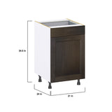Hugo&Borg Montclaire 21-in W x 34.5-in H x 24-in D Wood 1-Drawer Base Fully Assembled Cabinet (Recessed Panel Shaker Style)