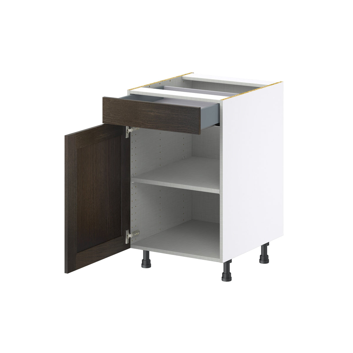 Hugo&Borg Montclaire 21-in W x 34.5-in H x 24-in D Wood 1-Drawer Base Fully Assembled Cabinet (Recessed Panel Shaker Style)