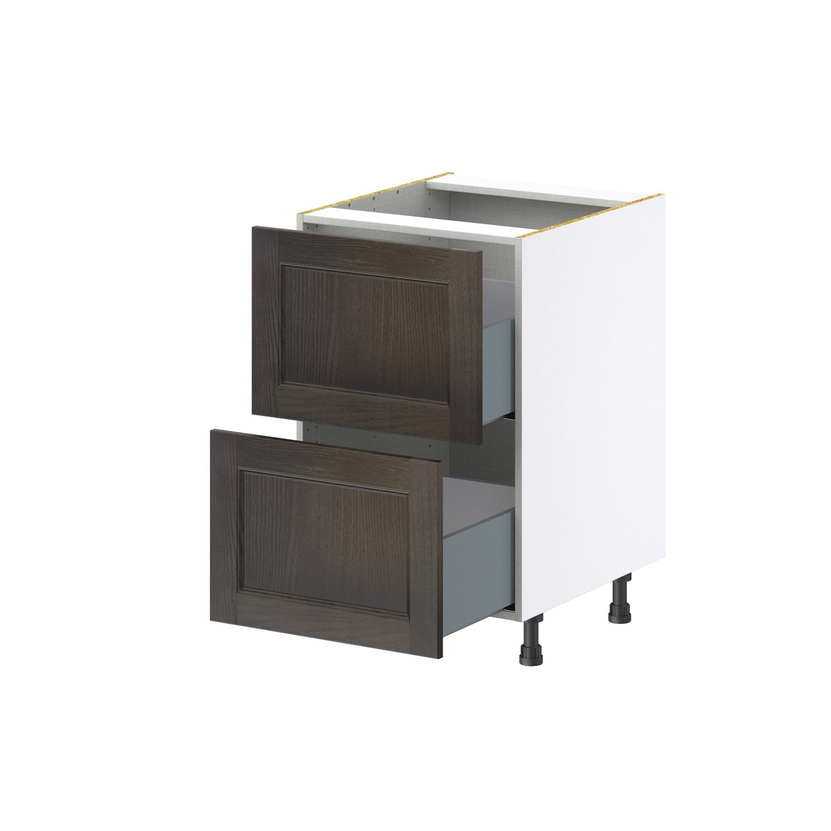 Hugo&Borg Montclaire 21-in W x 34.5-in H x 24-in D Wood 2-Drawer Base Fully Assembled Cabinet (Recessed Panel Style)