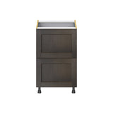 Hugo&Borg Montclaire 21-in W x 34.5-in H x 24-in D Wood 3-Drawer Base Fully Assembled Cabinet (Recessed Panel Style)