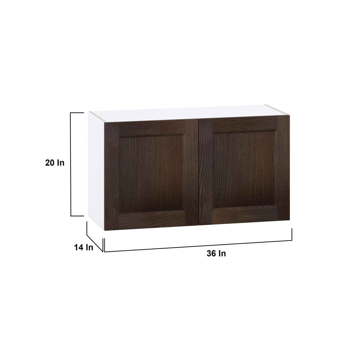 Hugo&Borg Montclaire 36-in W x 20-in H x 14-in D Wood Wall Fully Assembled Cabinet (Recessed Panel Shaker Door Style)