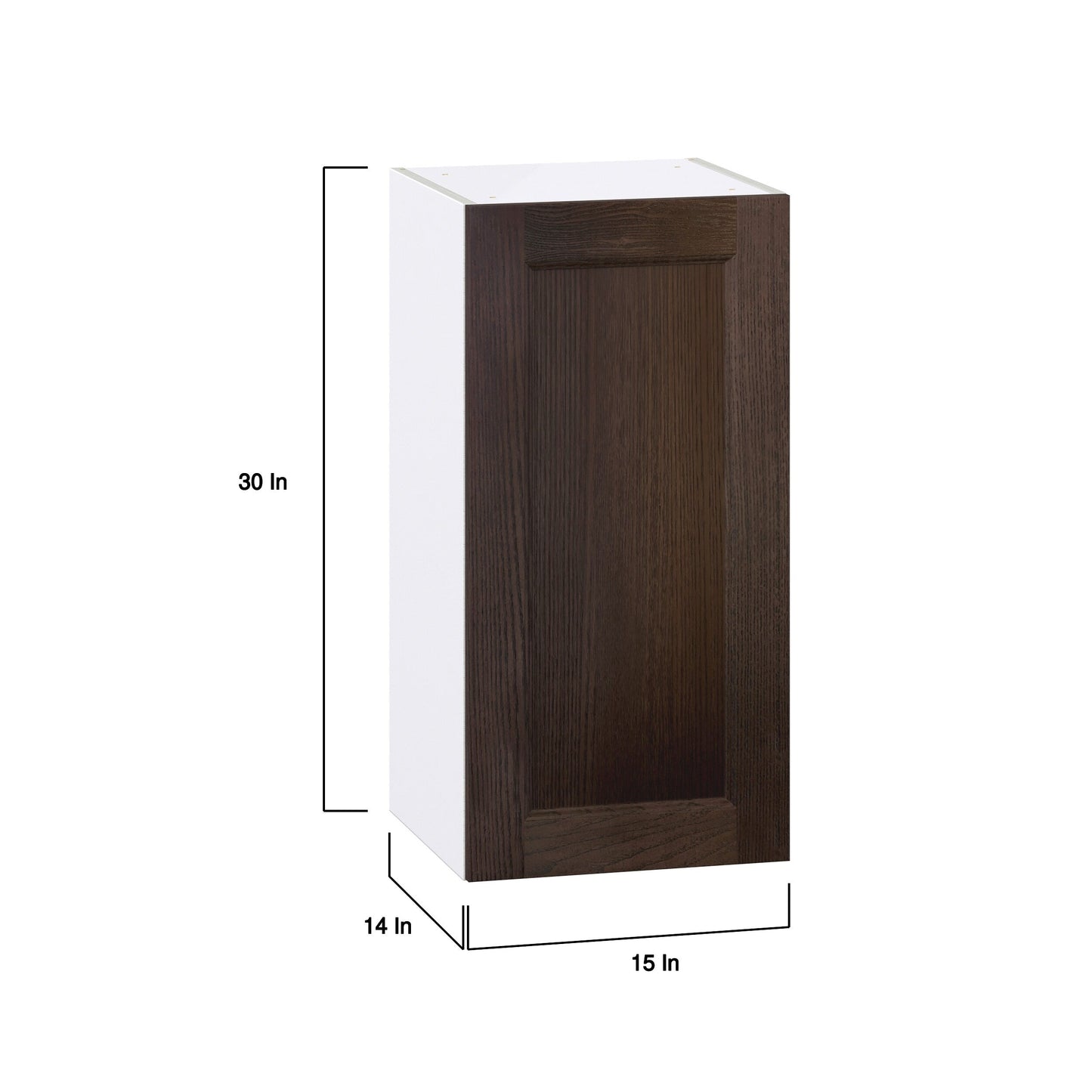 Hugo&Borg Montclaire 15-in W x 30-in H x 14-in D Wood Wall Fully Assembled Cabinet (Recessed Panel Shaker Door Style)