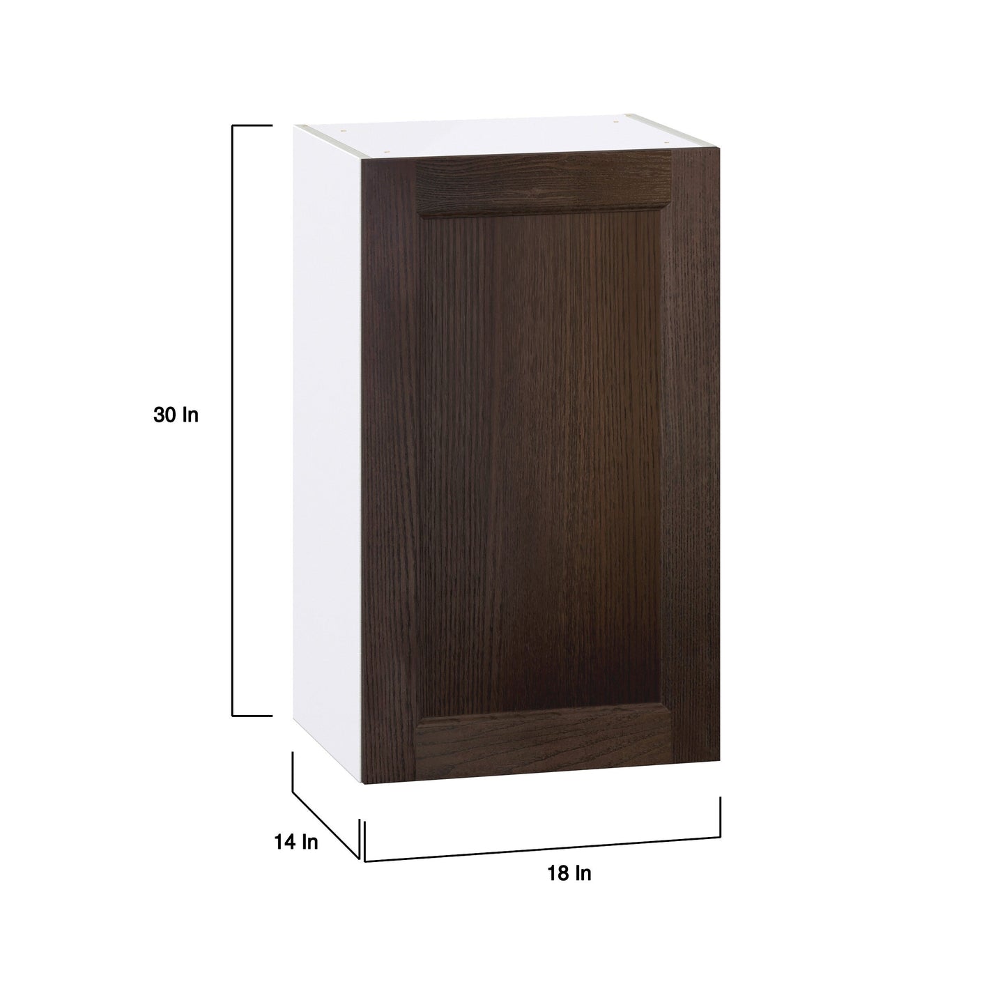 Hugo&Borg Montclaire 18-in W x 30-in H x 14-in D Wood Wall Fully Assembled Cabinet (Recessed Panel Shaker Door Style)