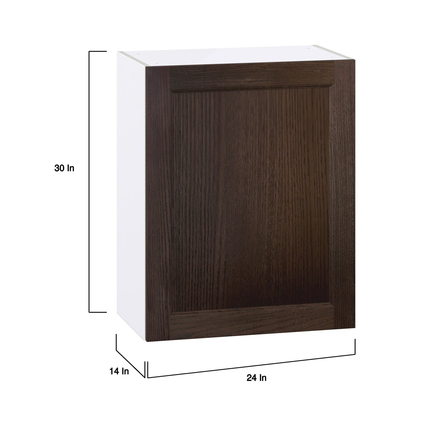 Hugo&Borg Montclaire 24-in W x 30-in H x 14-in D Wood Wall Fully Assembled Cabinet (Recessed Panel Shaker Door Style)