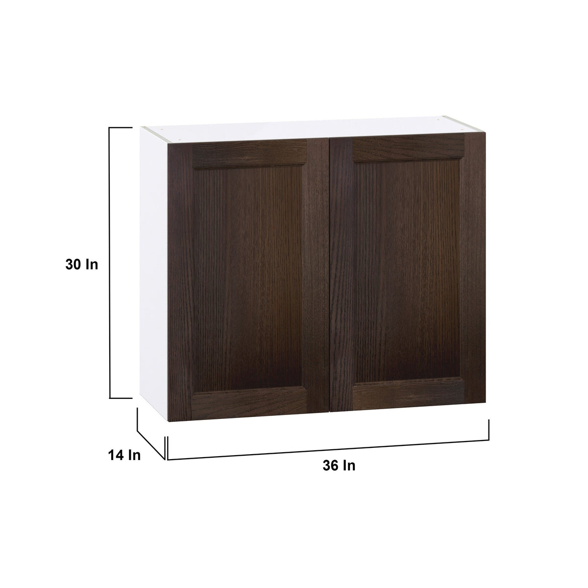 Hugo&Borg Montclaire 36-in W x 30-in H x 14-in D Wood Wall Fully Assembled Cabinet (Recessed Panel Shaker Door Style)
