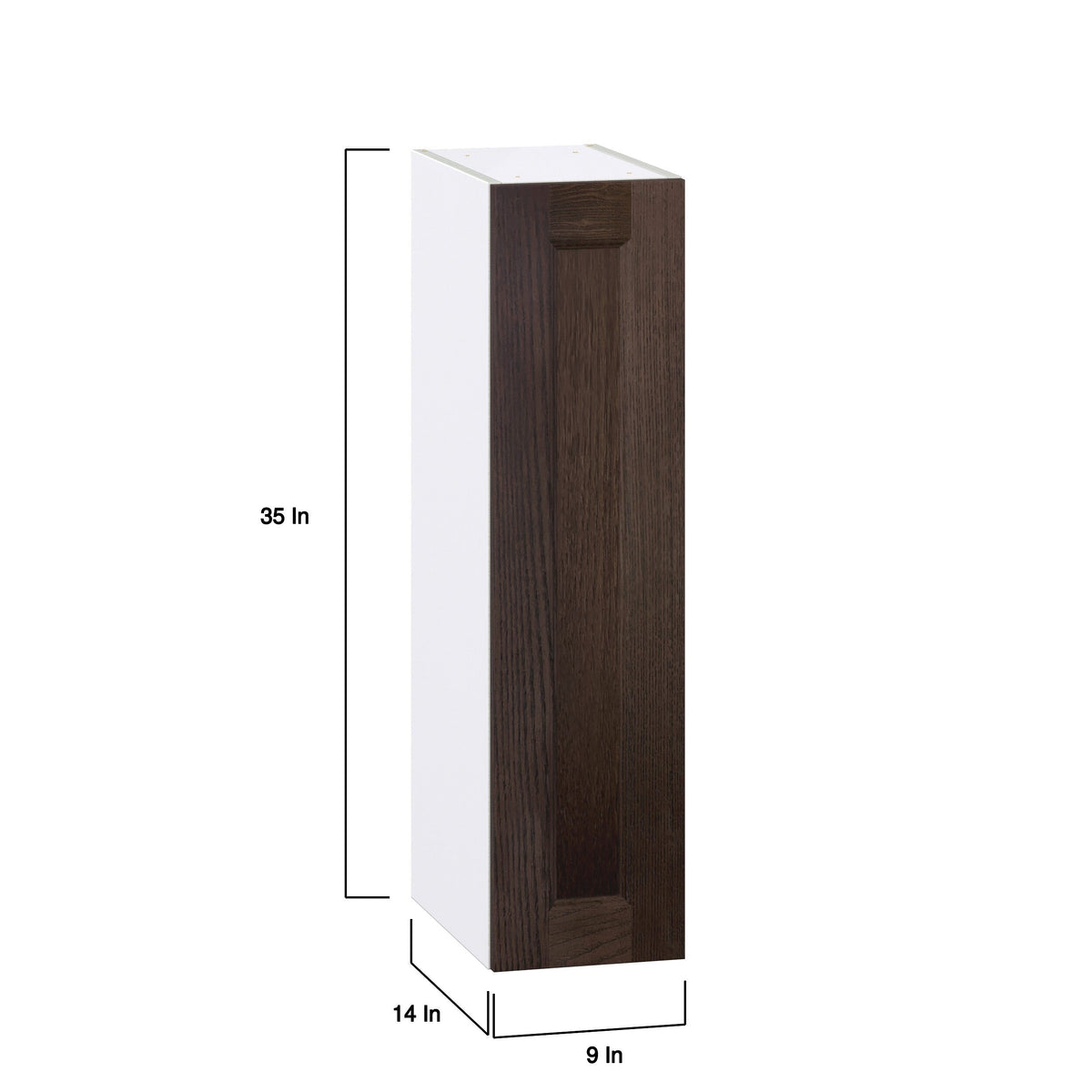 Hugo&Borg Montclaire 9-in W x 35-in H x 14-in D Wood Wall Fully Assembled Cabinet (Recessed Panel Shaker Door Style)