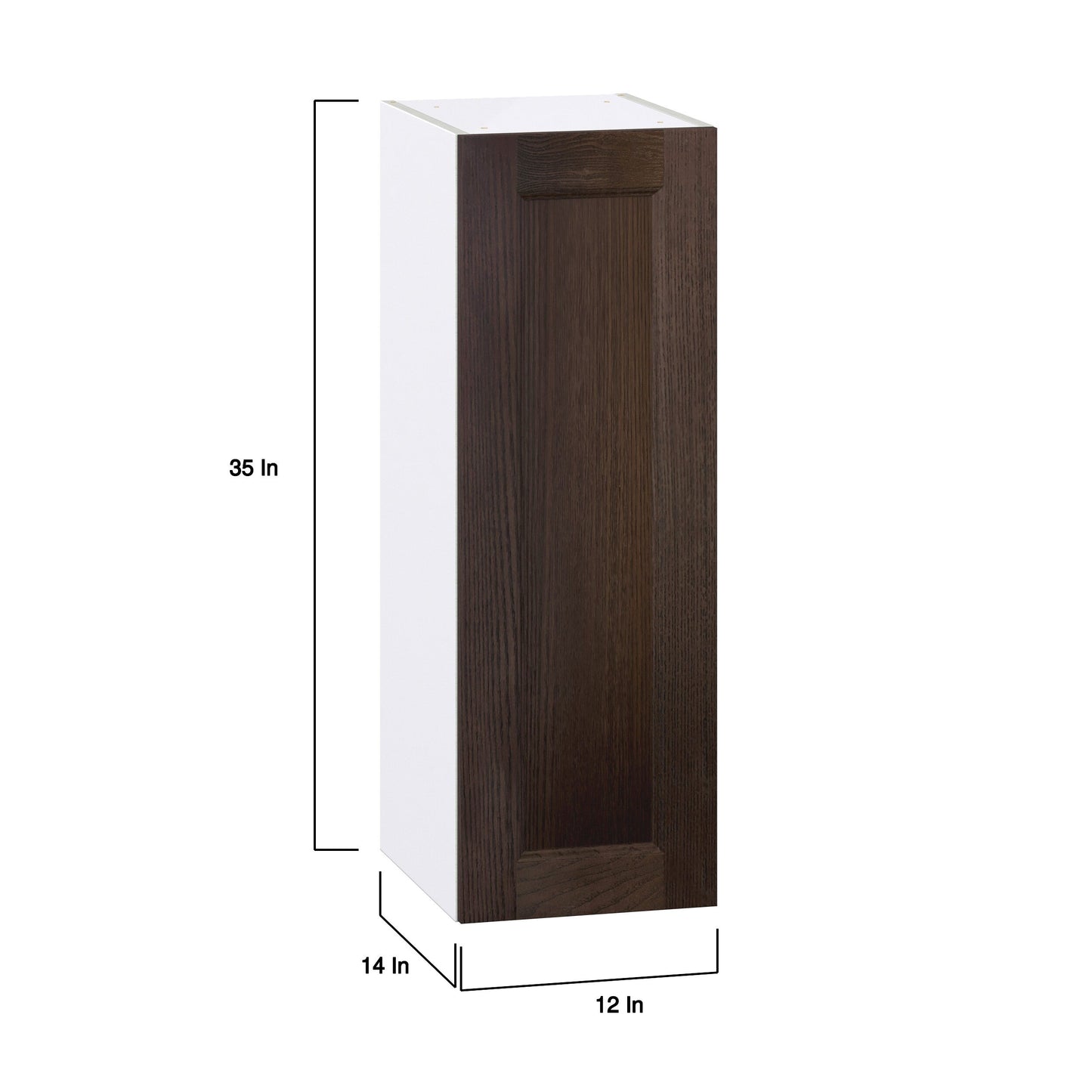 Hugo&Borg Montclaire 12-in W x 35-in H x 14-in D Wood Wall Fully Assembled Cabinet (Recessed Panel Shaker Door Style)