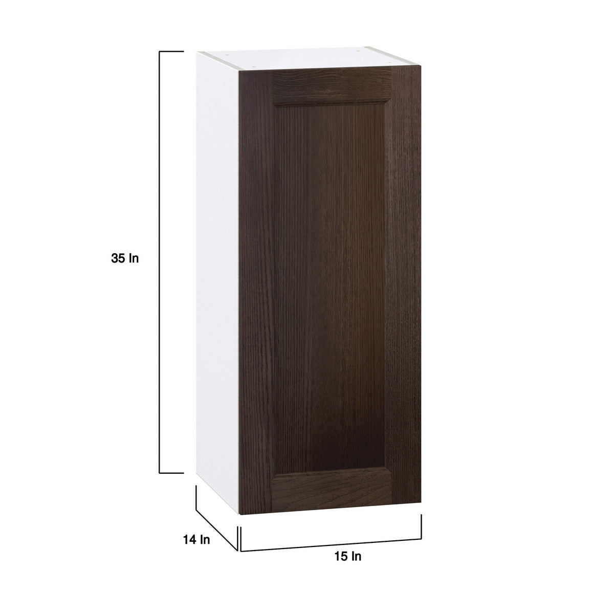 Hugo&Borg Montclaire 15-in W x 35-in H x 14-in D Wood Wall Fully Assembled Cabinet (Recessed Panel Shaker Door Style)