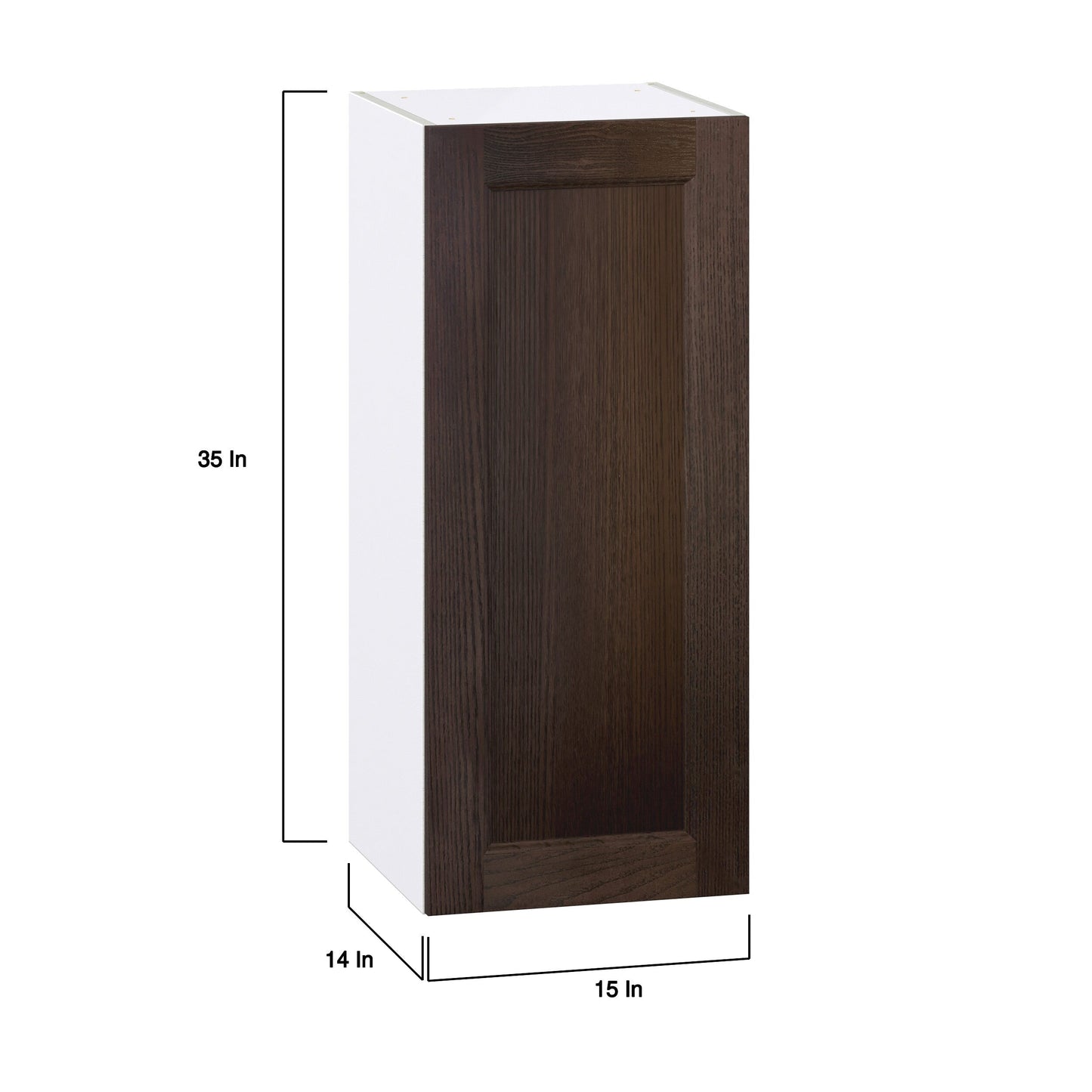 Hugo&Borg Montclaire 15-in W x 35-in H x 14-in D Wood Wall Fully Assembled Cabinet (Recessed Panel Shaker Door Style)