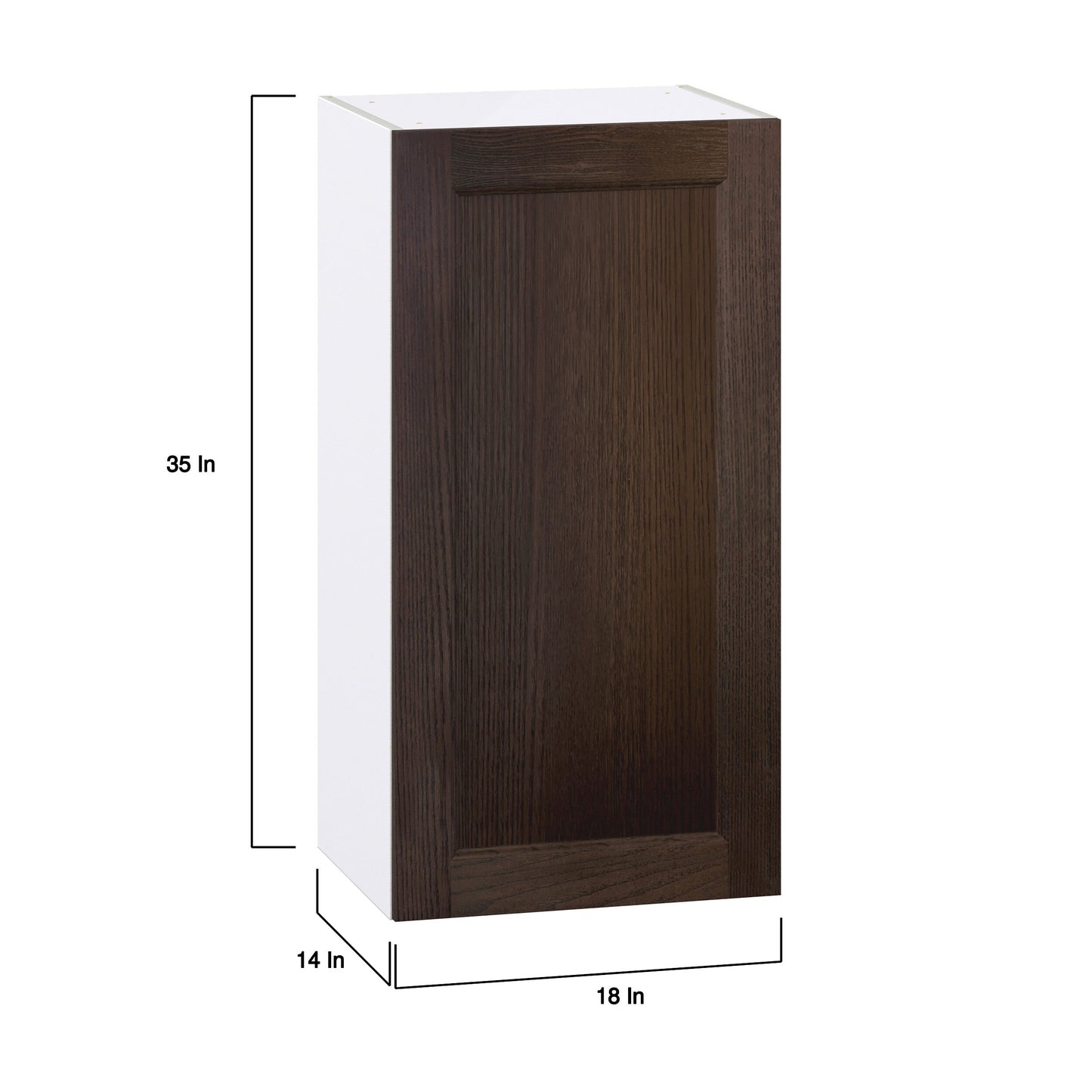 Hugo&Borg Montclaire 18-in W x 35-in H x 14-in D Wood Wall Fully Assembled Cabinet (Recessed Panel Shaker Door Style)