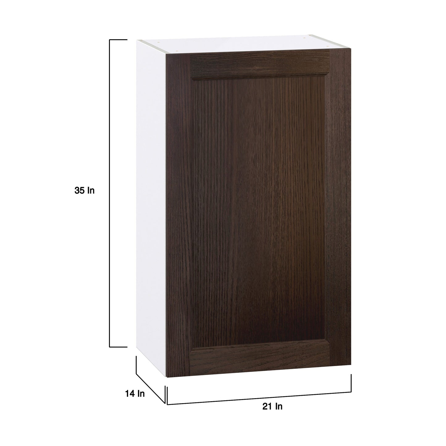 Hugo&Borg Montclaire 21-in W x 35-in H x 14-in D Wood Wall Fully Assembled Cabinet (Recessed Panel Shaker Door Style)