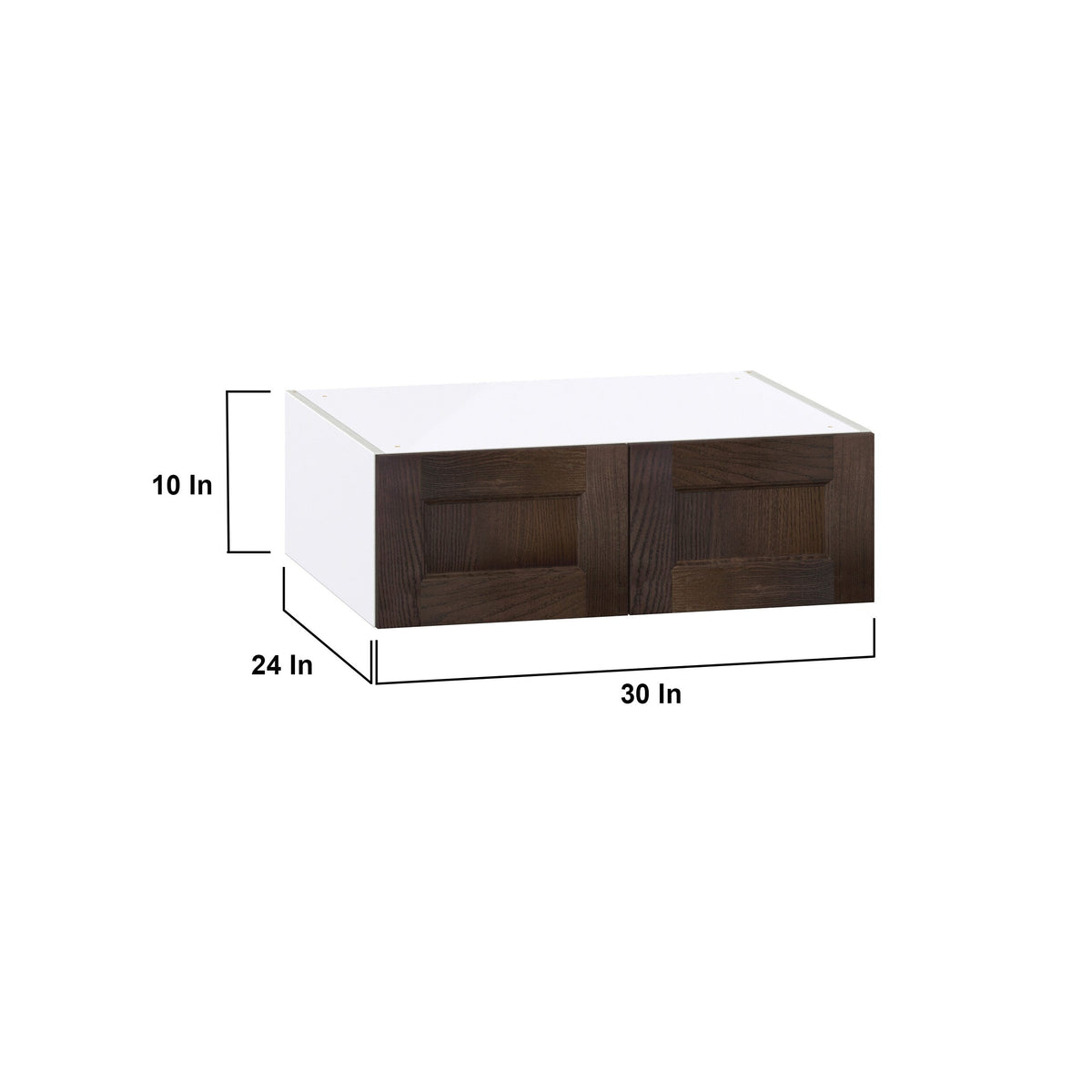 Hugo&Borg Montclaire 30-in W x 10-in H x 24-in D Wood Wall Fully Assembled Cabinet (Recessed Panel Shaker Door Style)