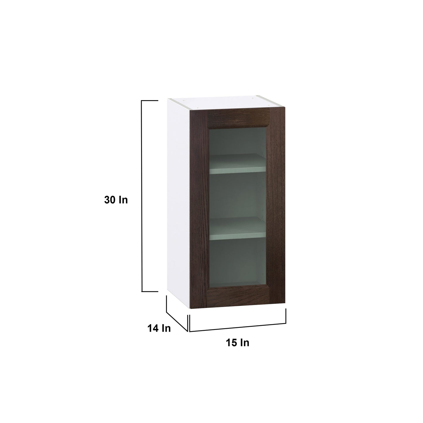 Hugo&Borg Montclaire 15-in W x 30-in H x 14-in D Wood Wall Fully Assembled Cabinet (Recessed Panel Shaker Door Style)
