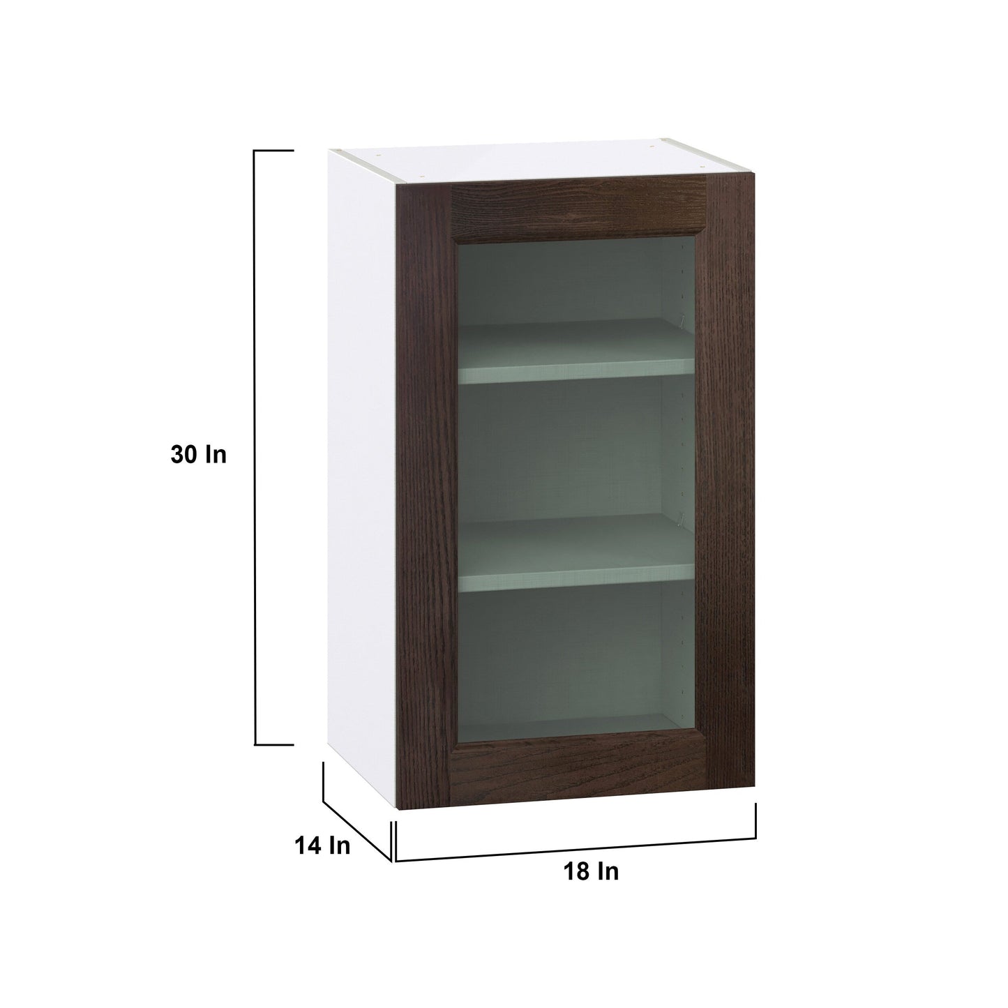 Hugo&Borg Montclaire 18-in W x 30-in H x 14-in D Wood Wall Fully Assembled Cabinet (Recessed Panel Shaker Door Style)