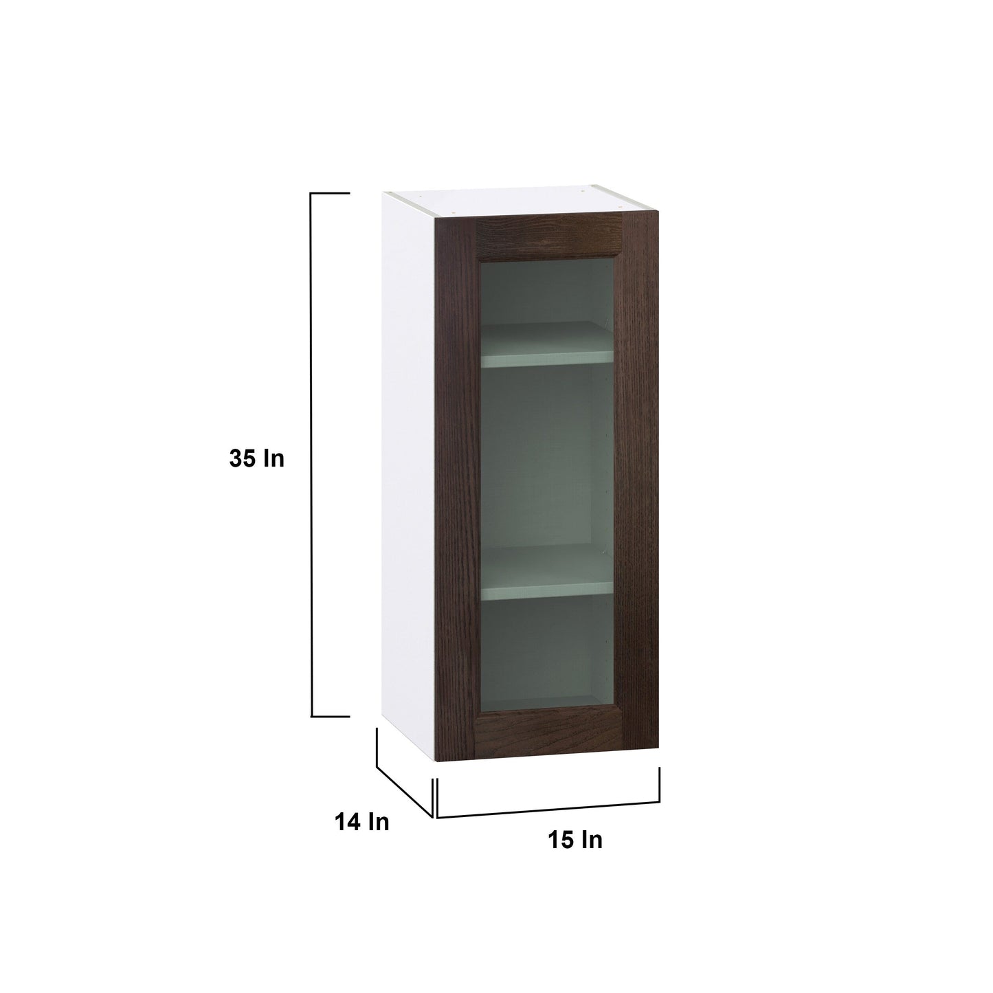 Hugo&Borg Montclaire 15-in W x 35-in H x 14-in D Wood Wall Fully Assembled Cabinet (Recessed Panel Shaker Door Style)
