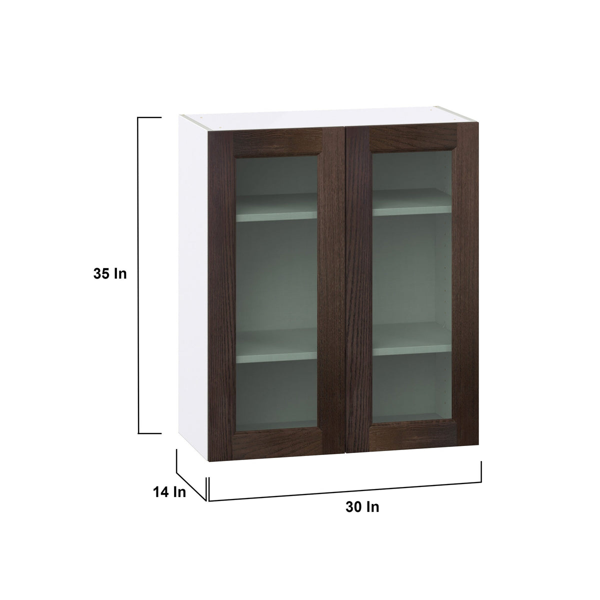 Hugo&Borg Montclaire 30-in W x 35-in H x 14-in D Wood Wall Fully Assembled Cabinet (Recessed Panel Shaker Door Style)