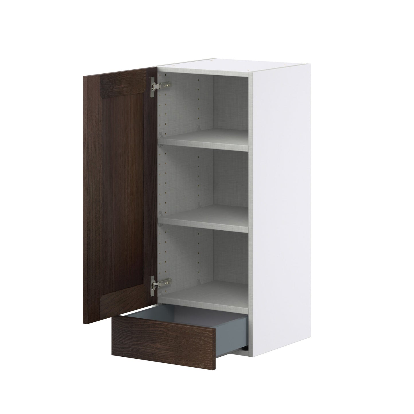 Hugo&Borg Montclaire 15-in W x 35-in H x 14-in D Wood 1-Drawer Wall Fully Assembled Cabinet (Recessed Panel Shaker Style)