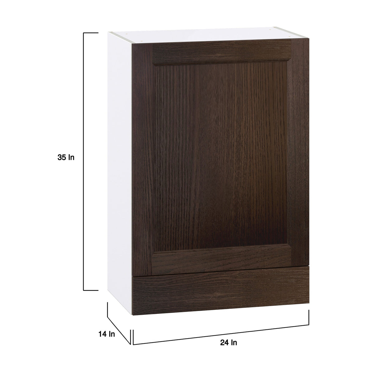 Hugo&Borg Montclaire 24-in W x 35-in H x 14-in D Wood Wall Fully Assembled Cabinet (Recessed Panel Shaker Door Style)