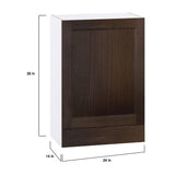 Hugo&Borg Montclaire 24-in W x 35-in H x 14-in D Wood Wall Fully Assembled Cabinet (Recessed Panel Shaker Door Style)
