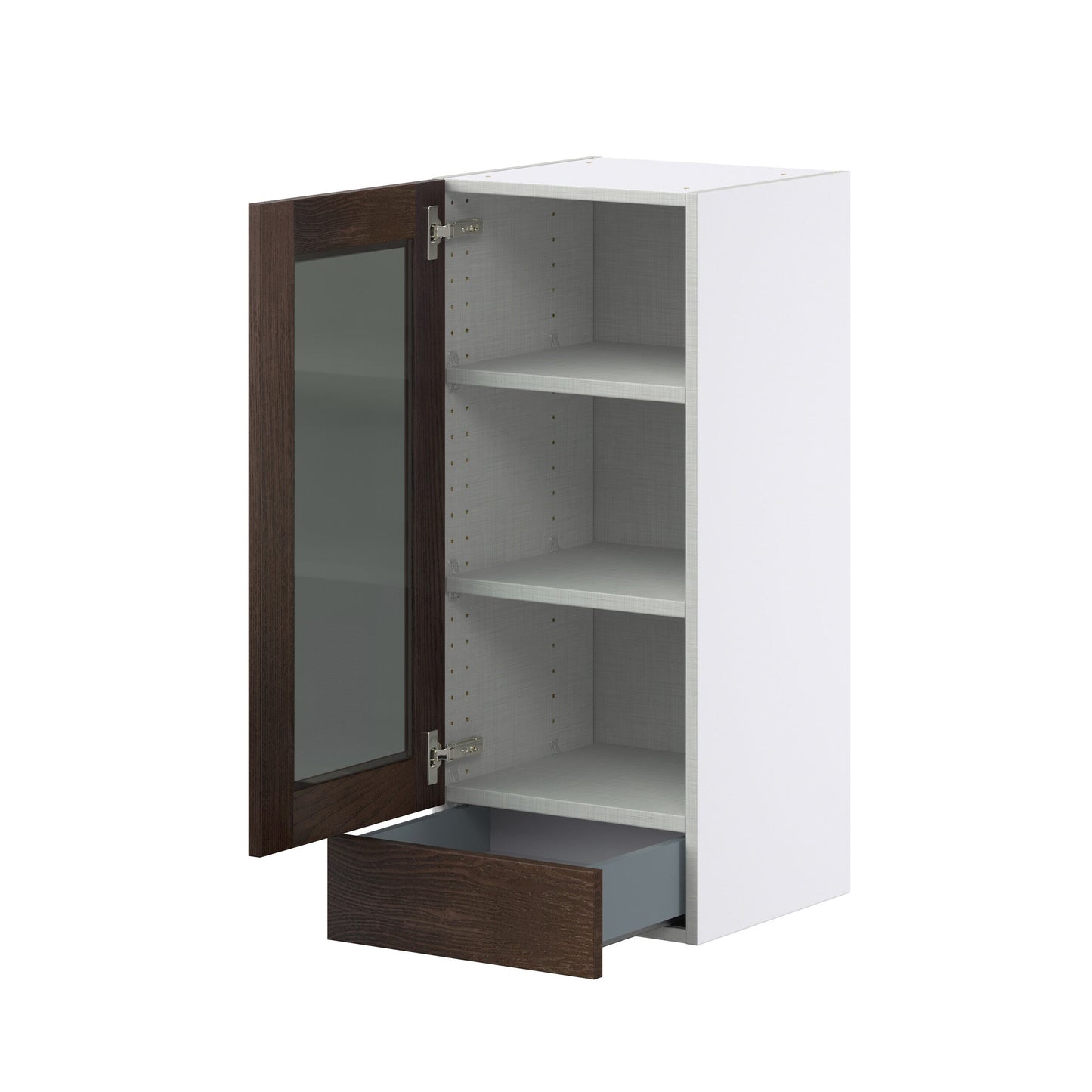 Hugo&Borg Montclaire 15-in W x 35-in H x 14-in D Wood 1-Drawer Wall Fully Assembled Cabinet (Recessed Panel Shaker Style)