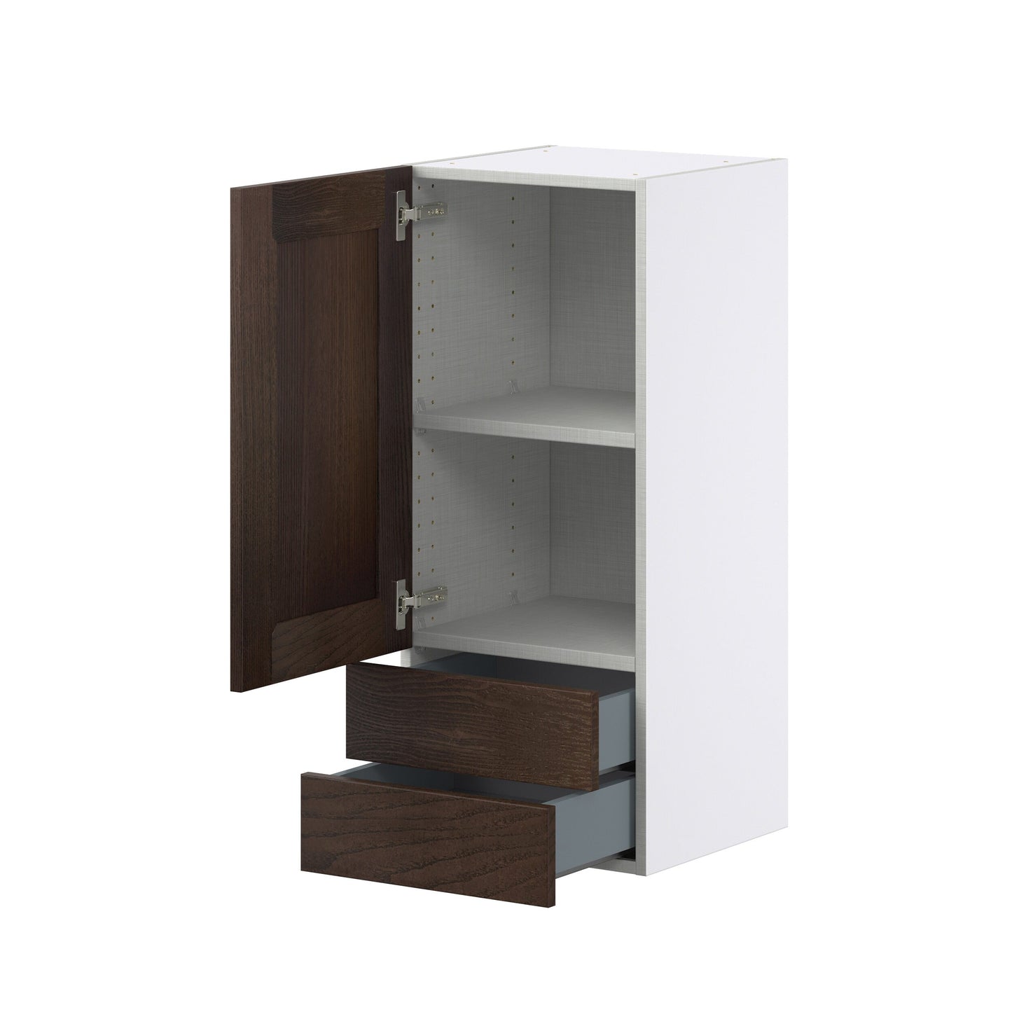 Hugo&Borg Montclaire 15-in W x 35-in H x 14-in D Wood 2-Drawers Wall Fully Assembled Cabinet (Recessed Panel Shaker Style)