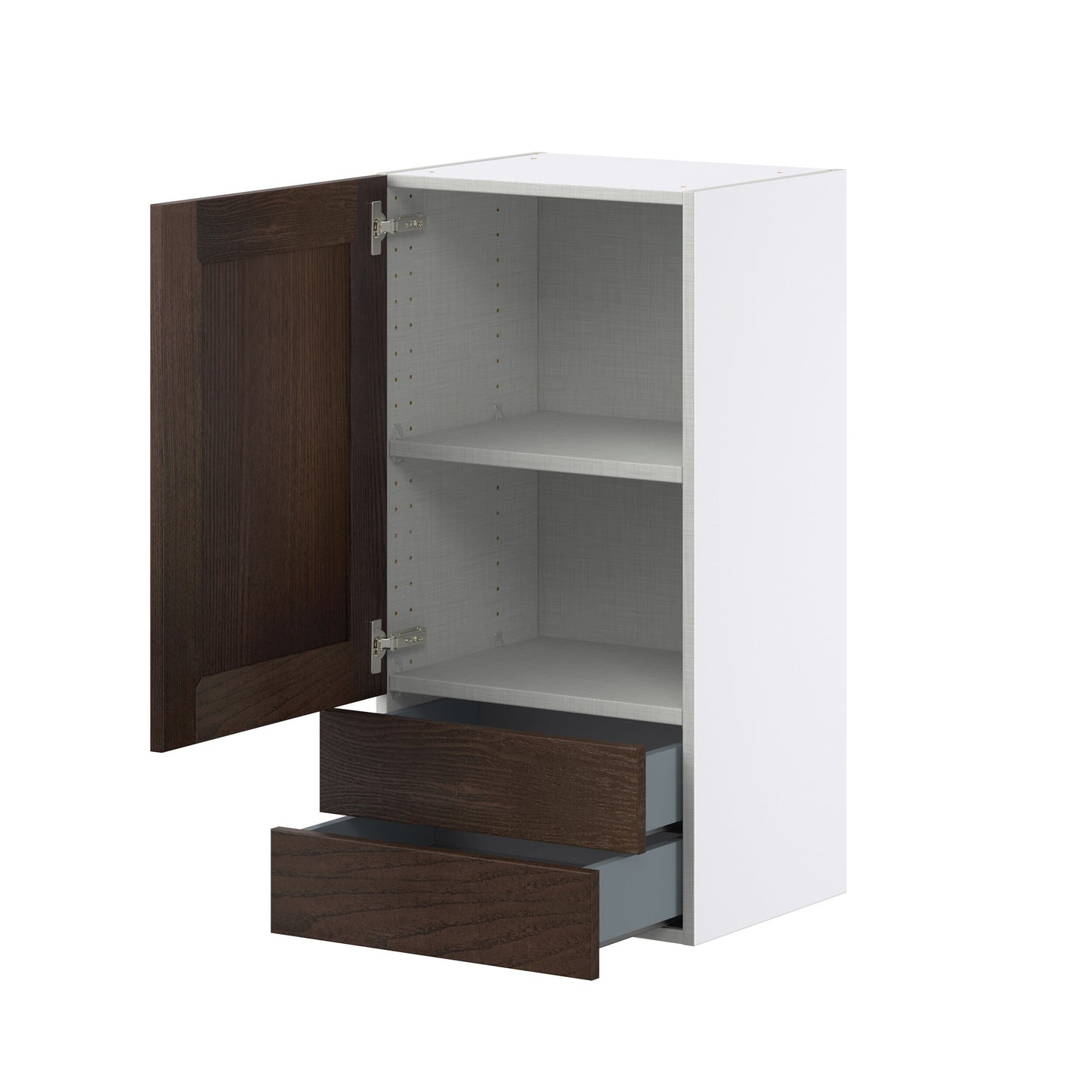 Hugo&Borg Montclaire 18-in W x 35-in H x 14-in D Wood 2-Drawers Wall Fully Assembled Cabinet (Recessed Panel Shaker Style)