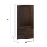 Hugo&Borg Montclaire 18-in W x 35-in H x 14-in D Wood 2-Drawers Wall Fully Assembled Cabinet (Recessed Panel Shaker Style)