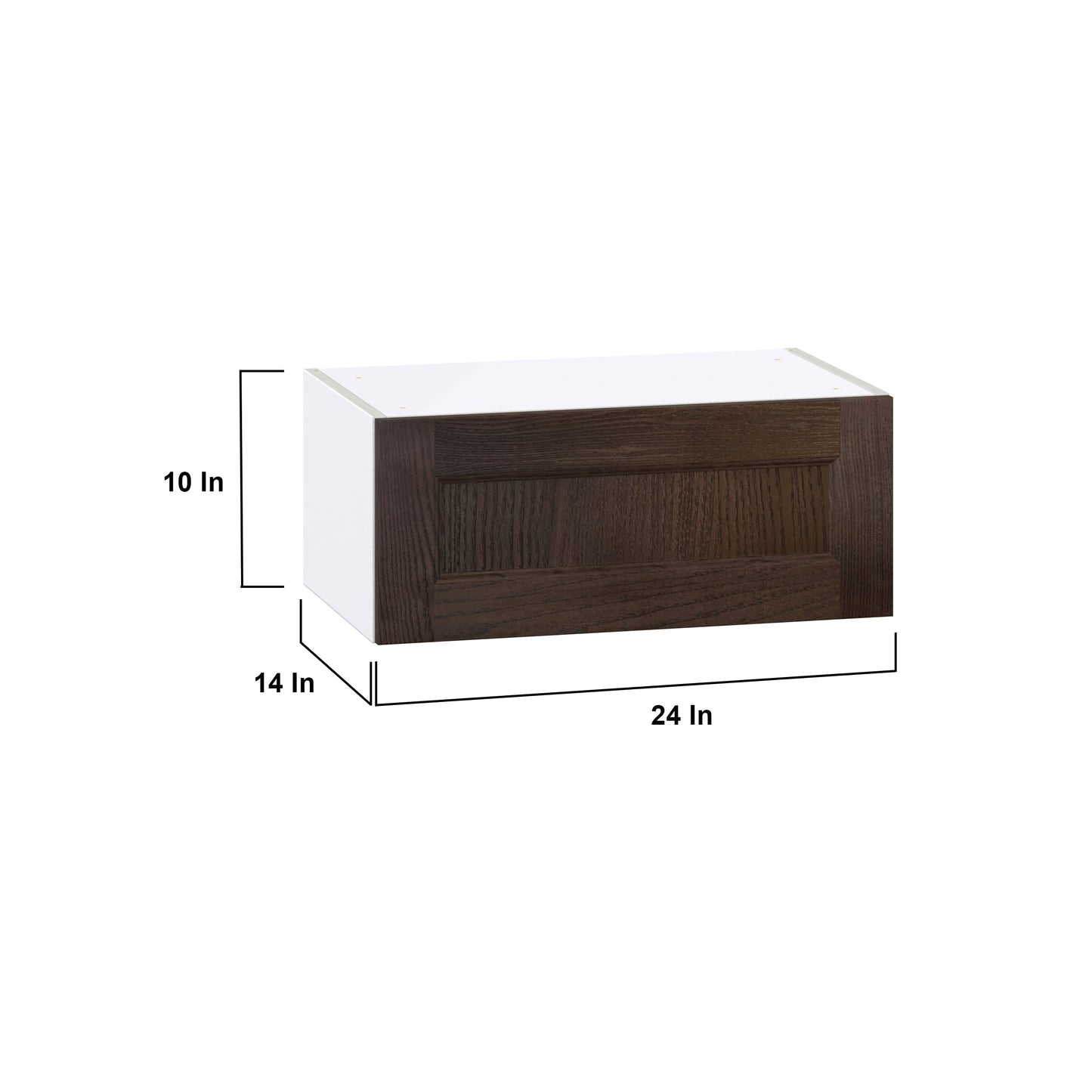 Hugo&Borg Montclaire 24-in W x 10-in H x 14-in D Wood Wall Fully Assembled Cabinet (Recessed Panel Shaker Door Style)
