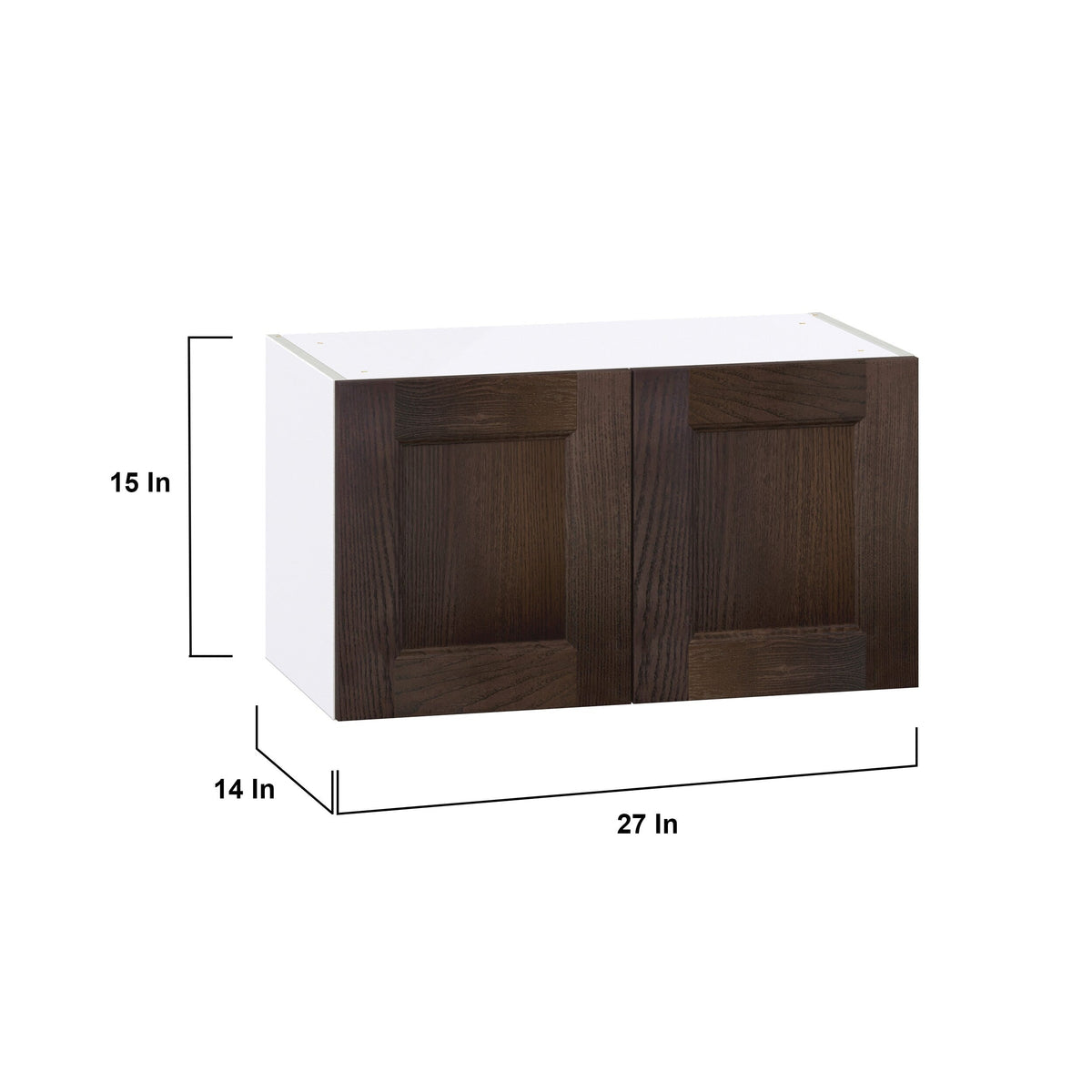 Hugo&Borg Montclaire 27-in W x 15-in H x 14-in D Wood Wall Fully Assembled Cabinet (Recessed Panel Shaker Door Style)