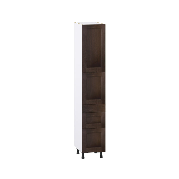 Hugo&Borg Montclaire 15-in W x 84.5-in H x 24-in D Wood 5-Drawer Pantry Fully Assembled Cabinet (Recessed Panel Shaker Style)