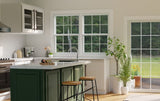 RELIABILT 150 Series New Construction 35-1/2-in x 51-1/2-in x 3-1/4-in Jamb White Vinyl Low-e Argon Single Hung Window with Grids Half Screen Included