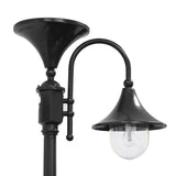 Everest Single Black Outdoor Integrated Led Solar Lamp Post Light with GS Solar LED Light Bulb