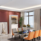 FUFU&GAGA Contemporary/Modern White Curio Cabinet with Wine Storage