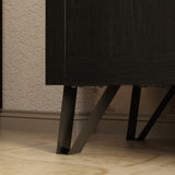 FUFU&GAGA Contemporary/Modern Black China Cabinet