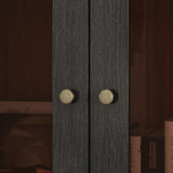 FUFU&GAGA Contemporary/Modern Black China Cabinet