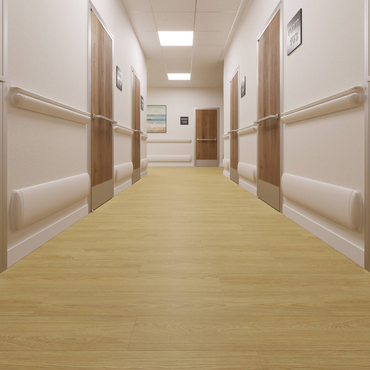 Lucida USA (Sample) GlueCore Pro Nacre Brown Wood Look 28-mil Waterproof Glue Down Luxury Vinyl Plank