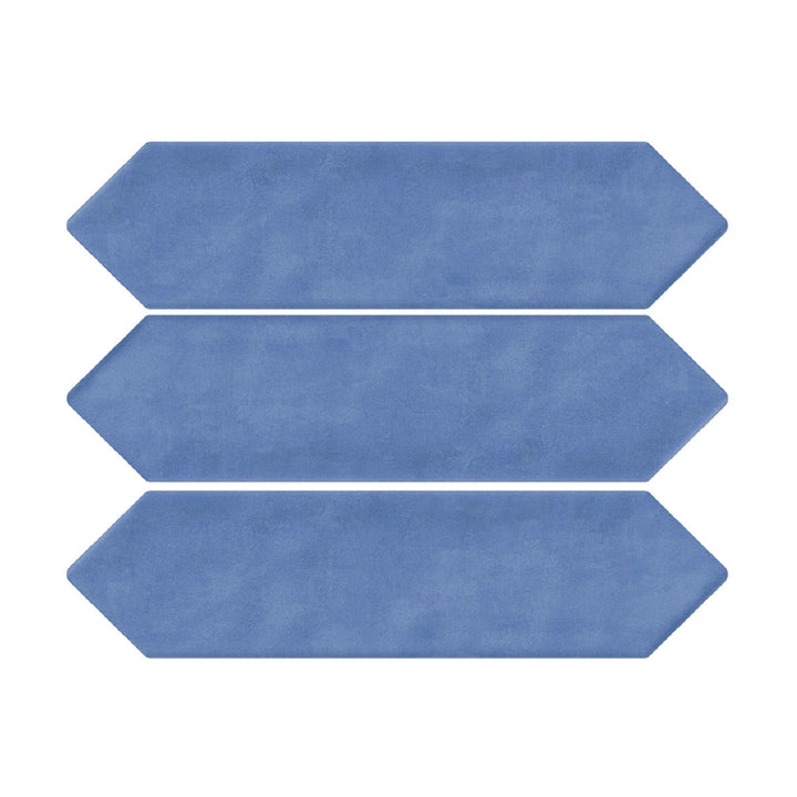 Giorbello Indigo 3-in x 12-in Glazed Ceramic Wave Subway Floor and Wall Tile (5-sq. ft/ Carton)