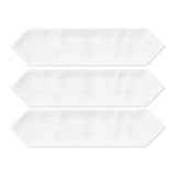 Giorbello Decor White 3-in x 12-in Glazed Ceramic Wave Subway Floor and Wall Tile (5-sq. ft/ Carton)